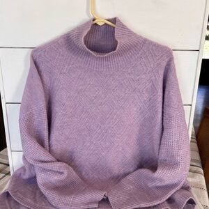 Tribal Soft Purple Turtleneck Sweater